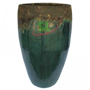 Outdoor Black Clay Glazed Pots